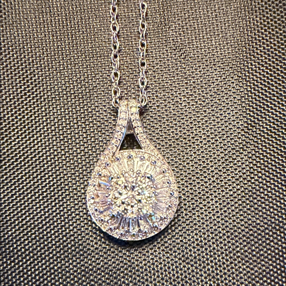 Macy's Silver Sparkle Pendant Necklace